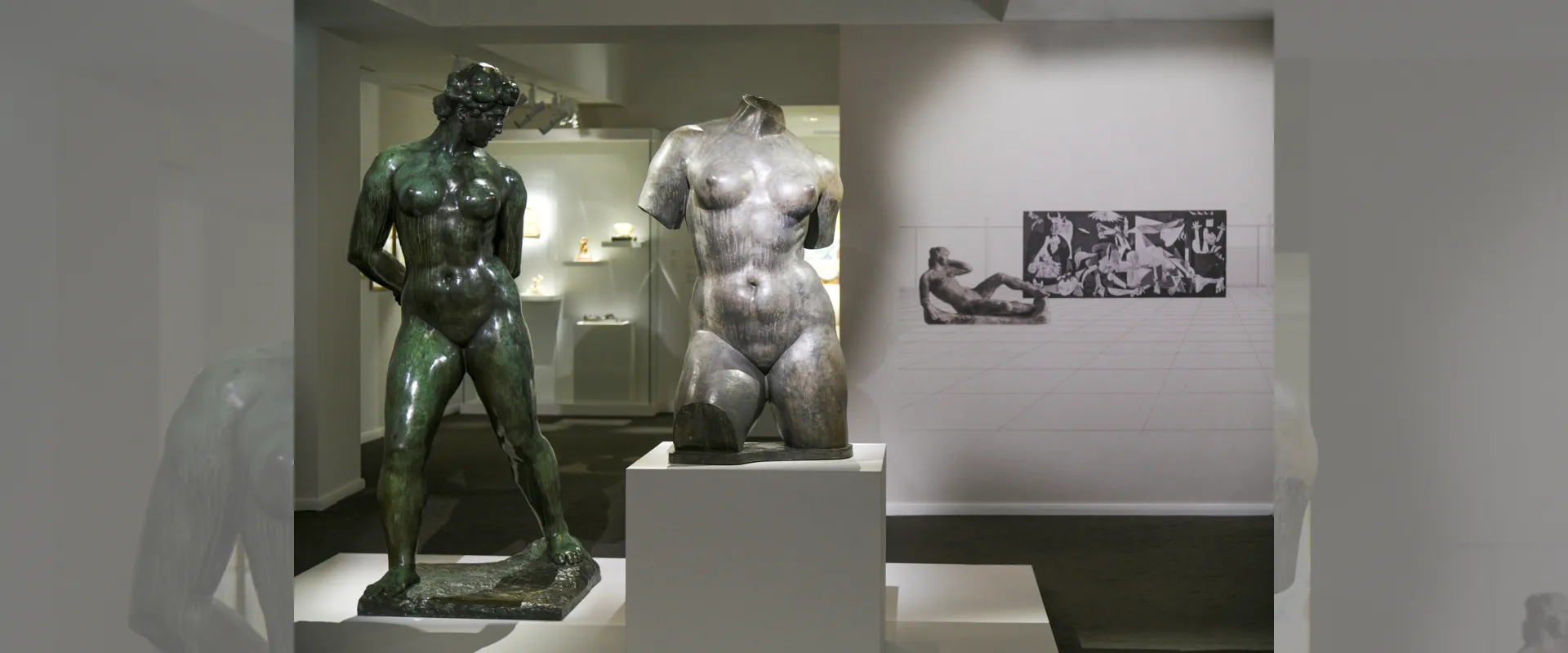 Vue d'exposition Maillol-Picasso. Défier l'Idéal classique au musée d'art Hyacinthe Rigaud 