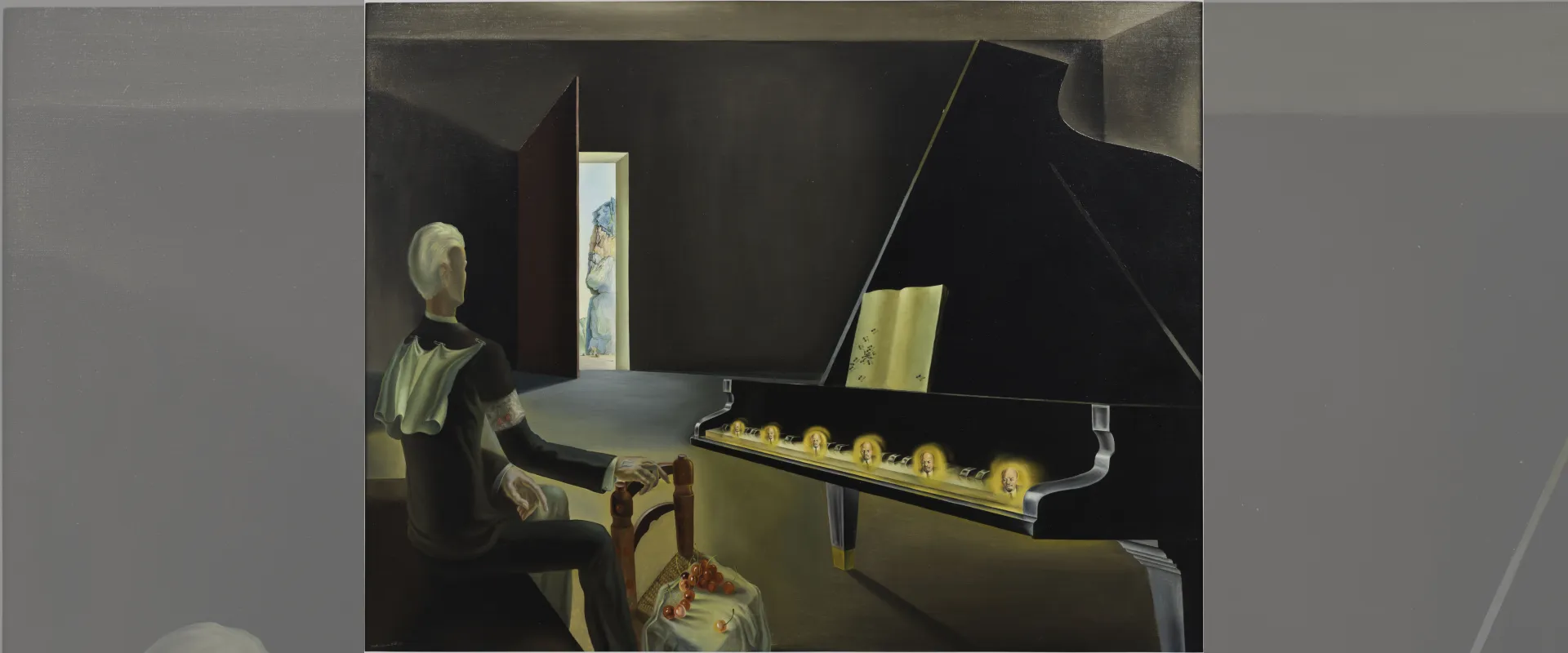 Salvador Dalí (1904, Espagne - 1989, Espagne). Hallucination partielle. Six images de Lénine sur un piano. Huile sur toile, 114 x 146 cm. 1931 © Salvador Dalí, Fundació Gala-Salvador Dali / Adagp, Paris, 2026. Photo Centre Pompidou, MNAM-CCI/Hélène Mauri/Dist. GrandPalaisRmn. Réf. image : 4Y06700