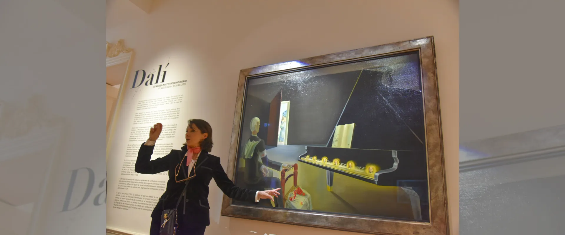 Visite guidée sur la salle du parcours permanent consacrée à Salvador Dali, au musée d'art Hyacinthe Rigaud