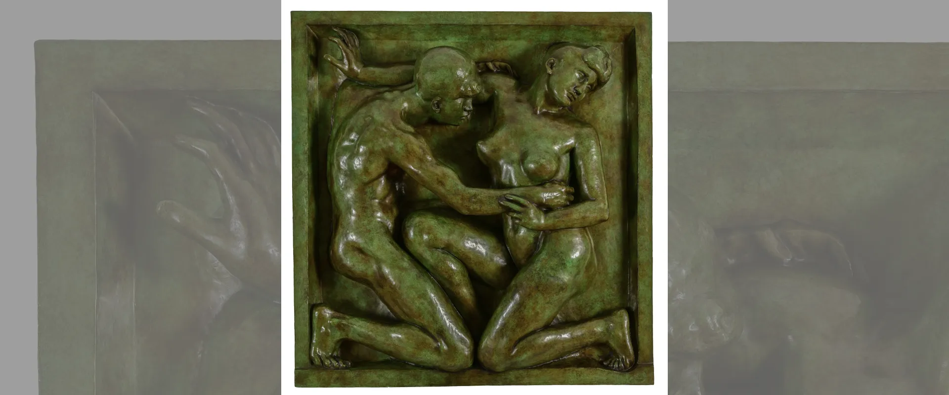 ARISTIDE MAILLOL (1861-1944) Le Désir 1907 Bronze à patine 119 x 113,3 x 24 cm Signé, sur la tranche en bas à gauche marque de fondeur, en bas à droite mono- gramme « M », en bas à gauche E.A. I/IV. Perpignan, musée d’art Hyacinthe Rigaud, dépôt de la galerie Dina Vierny. Photo Ville de Perpignan, Musée da'rt Hyacinthe Rigaud, P. Marchesan ARISTIDE MAILLOL (1861-1944) Le Désir 1907 Bronze à patine 119 x 113,3 x 24 cm Signé, sur la tranche en bas à gauche marque de fondeur, en bas à droite mono- gramme « M », en bas à gauche E.A. I/IV. Perpignan, musée d’art Hyacinthe Rigaud, dépôt de la galerie Dina Vierny. Photo Ville de Perpignan, Musée da'rt Hyacinthe Rigaud, P. Marchesan
