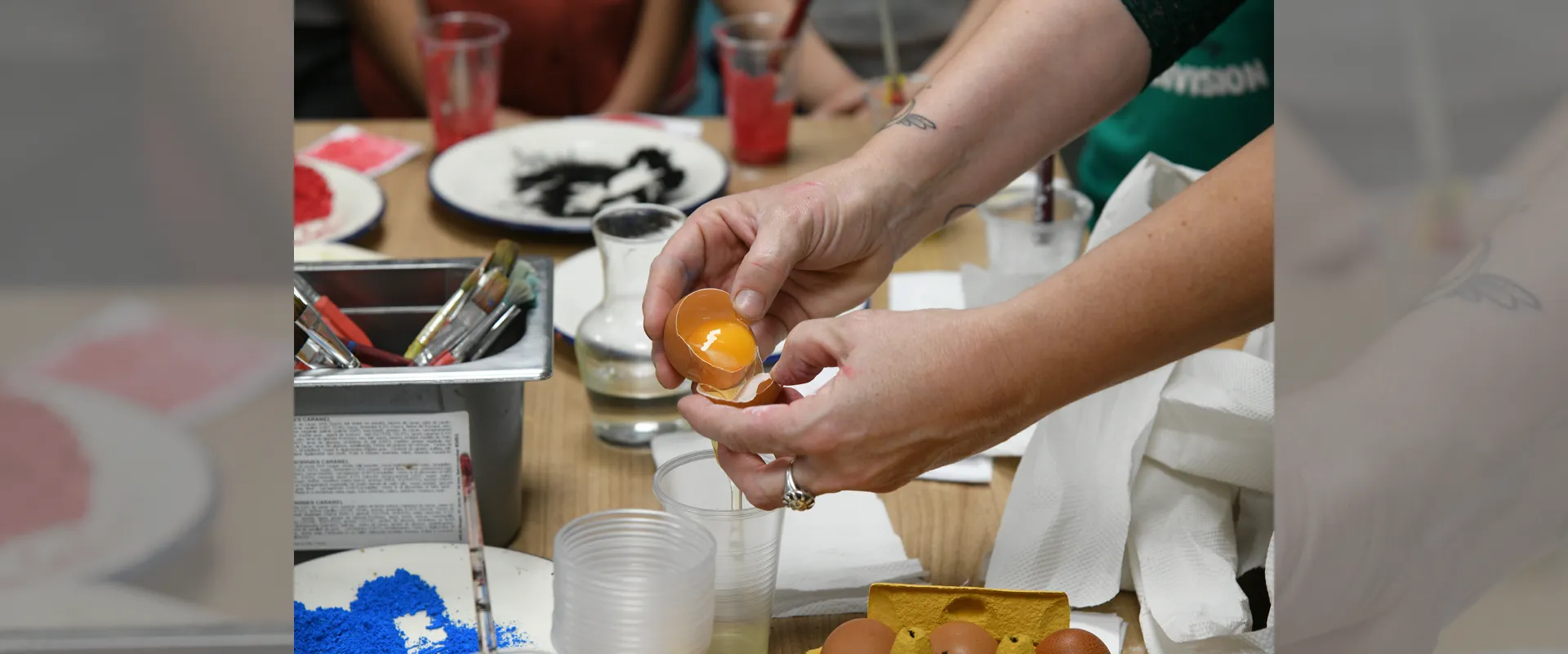 Atelier Peinture comestible, musée d'art Hyacinthe Rigaud