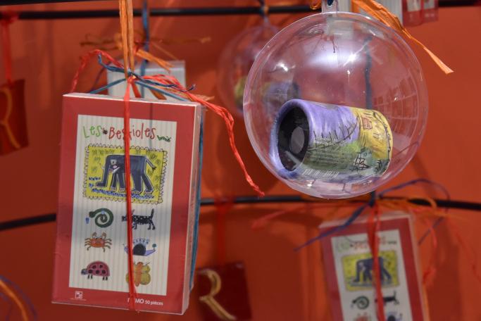 La boutique du Musée d'art Hyacinthe Rigaud au oment de Noël