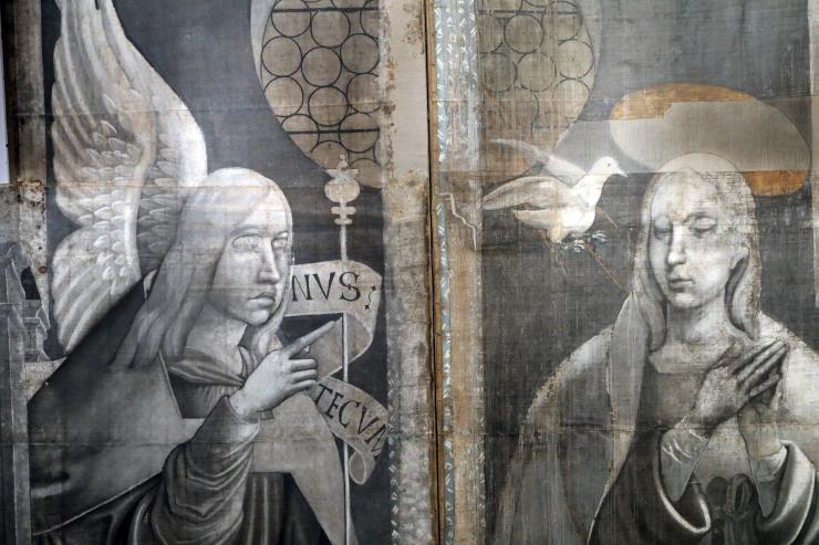 Scénographie de l'exposition des Volets d'orgue de la cathédrale de Perpignan