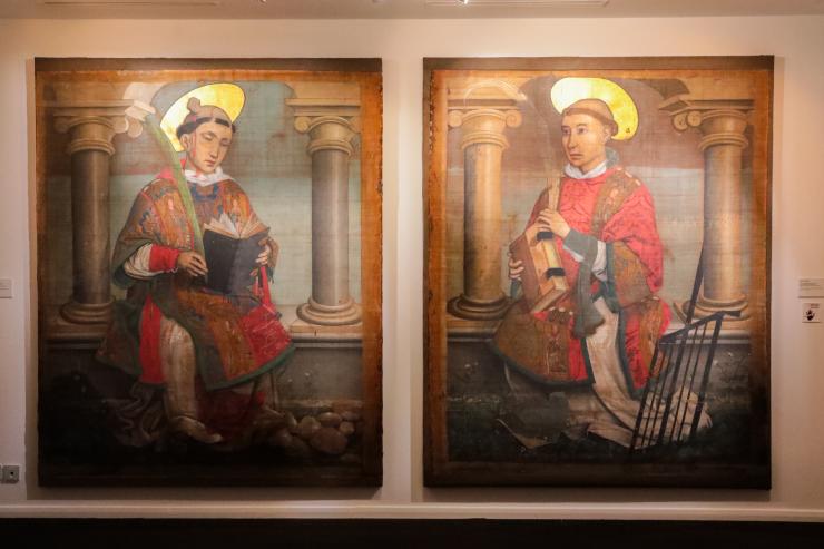 Scénographie de l'exposition des Volets d'orgue de la cathédrale de Perpignan