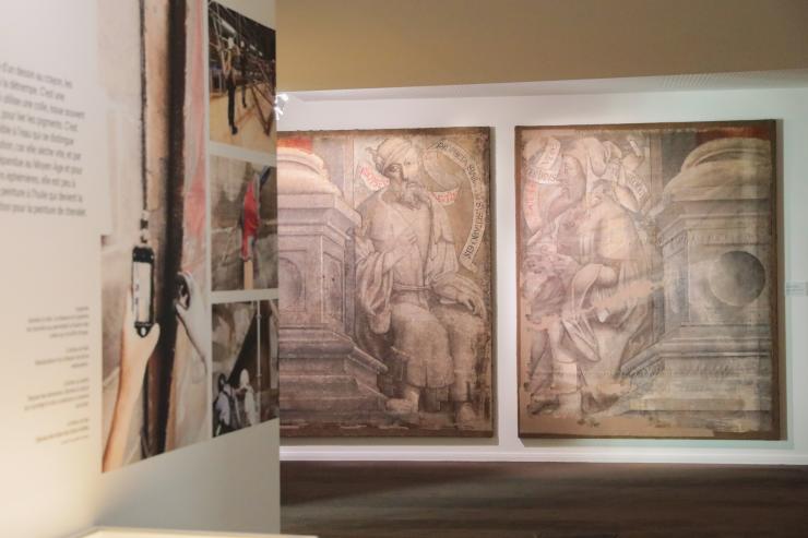 Scénographie de l'exposition des Volets d'orgue de la cathédrale de Perpignan