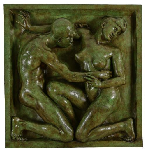  ARISTIDE MAILLOL (1861-1944) Le Désir 1907 Bronze à patine 119 x 113,3 x 24 cm Signé, sur la tranche en bas à gauche marque de fondeur, en bas à droite mono- gramme « M », en bas à gauche E.A. I/IV. Perpignan, musée d’art Hyacinthe Rigaud, dépôt de la galerie Dina Vierny. Photo Ville de Perpignan, Musée da'rt Hyacinthe Rigaud, P. Marchesan