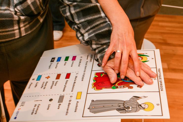 Visite tactile, Rigaud pour tous - planche braille d'une oeuvre du musée