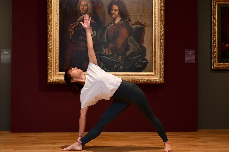 Yoga au musée d'art Hyacinthe Rigaud