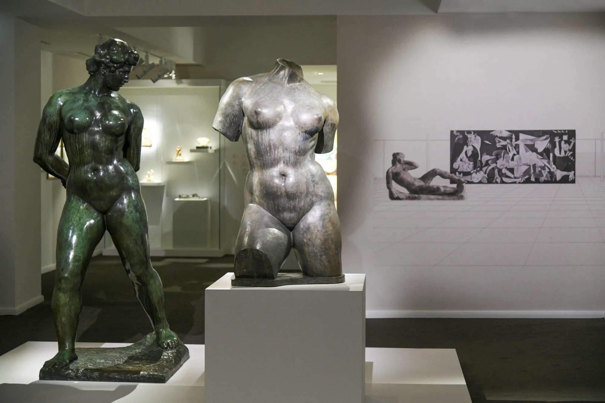 Vue d'exposition Maillol-Picasso. Défier l'Idéal classique au musée d'art Hyacinthe Rigaud 