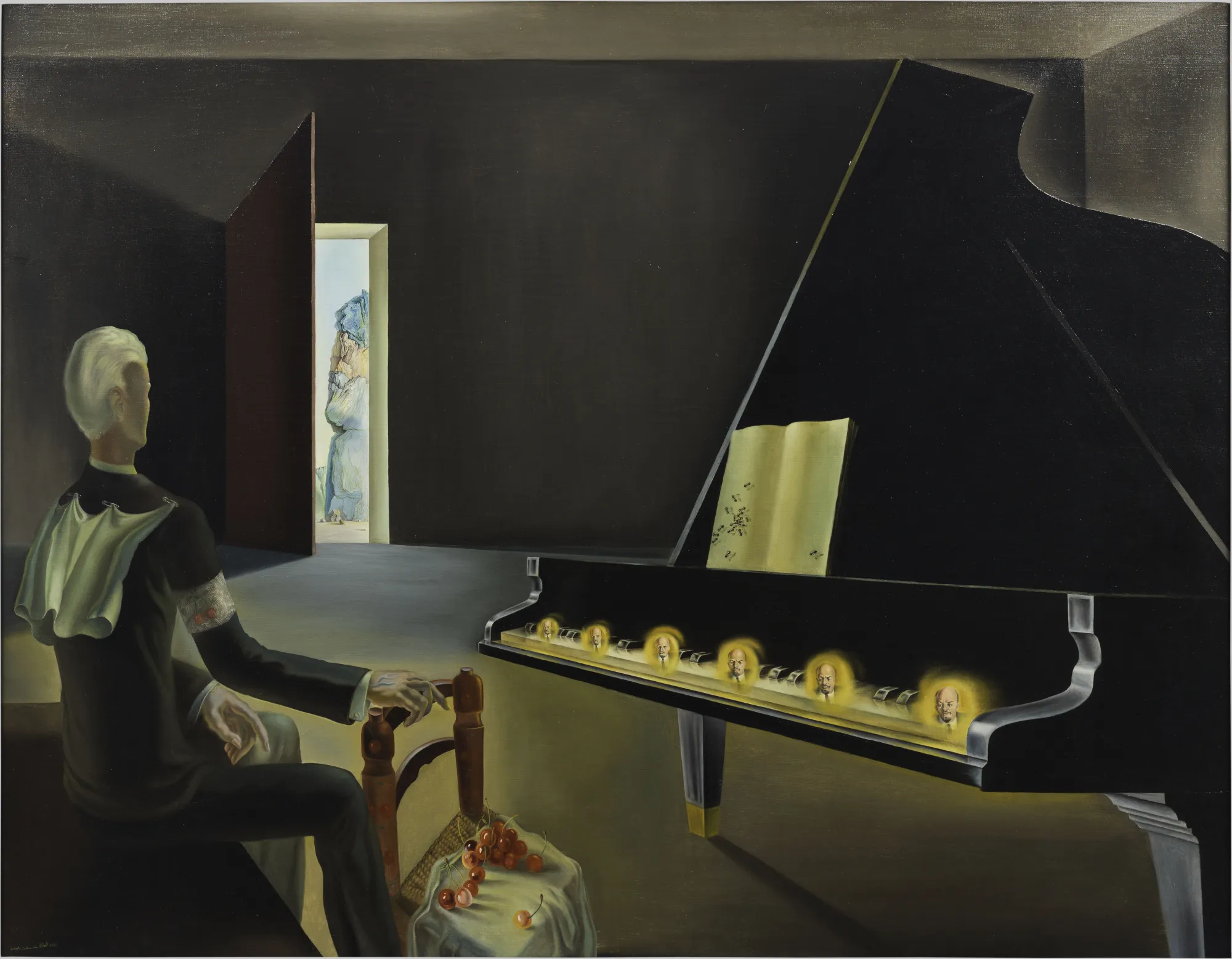 Salvador Dalí (1904, Espagne - 1989, Espagne). Hallucination partielle. Six images de Lénine sur un piano. Huile sur toile, 114 x 146 cm. 1931 © Salvador Dalí, Fundació Gala-Salvador Dali / Adagp, Paris, 2026. Photo Centre Pompidou, MNAM-CCI/Hélène Mauri/Dist. GrandPalaisRmn. Réf. image : 4Y06700
