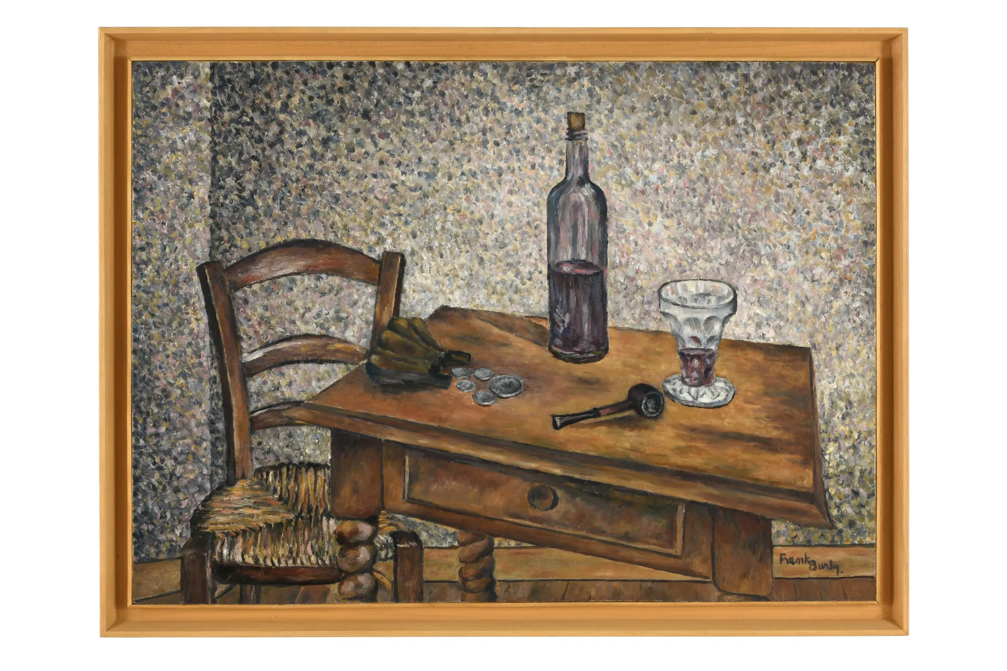 Nature morte au verre de vin de Franck BURTY HAVILAND, Musée d'art Hyacinthe Rigaud