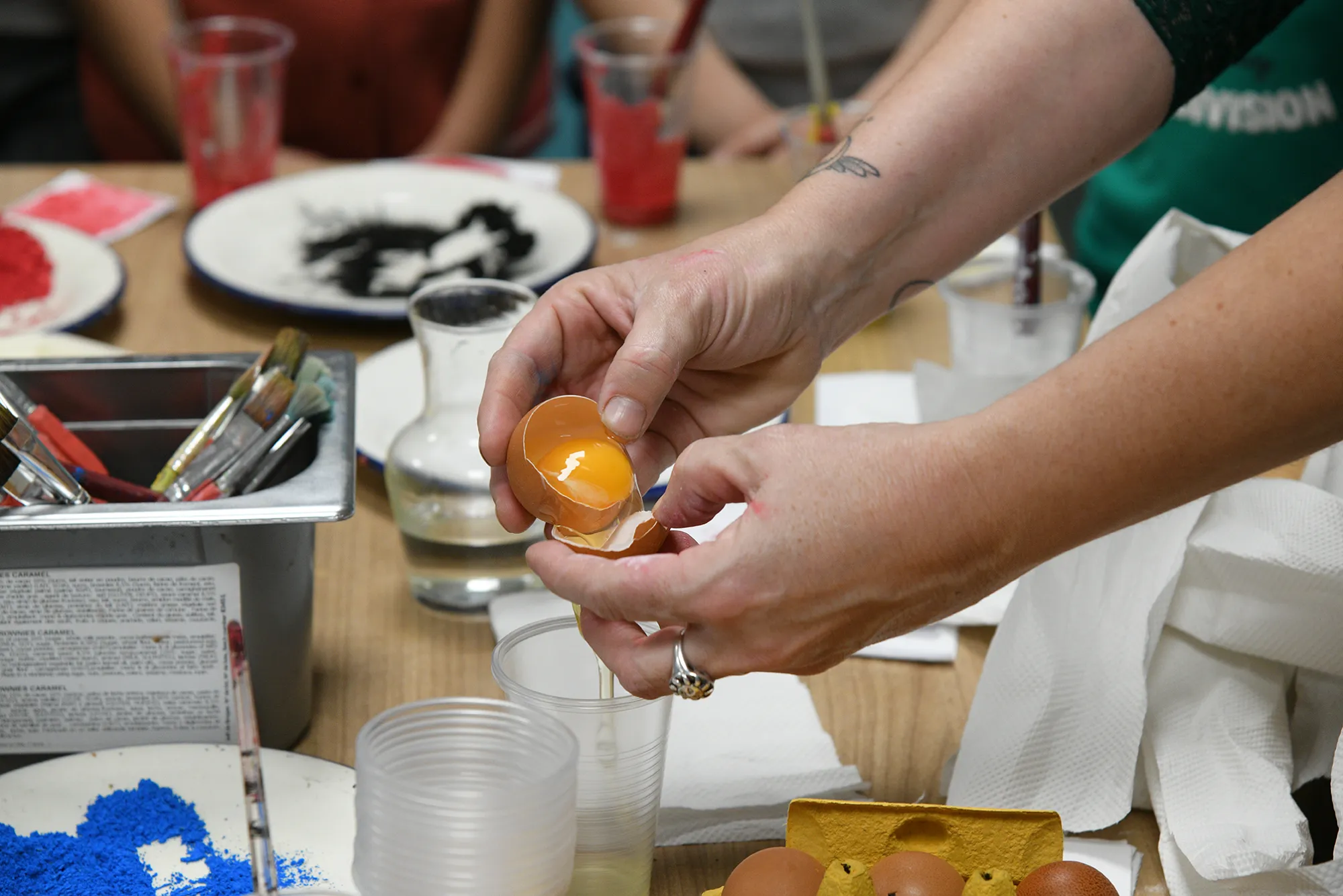 Atelier Peinture comestible, musée d'art Hyacinthe Rigaud
